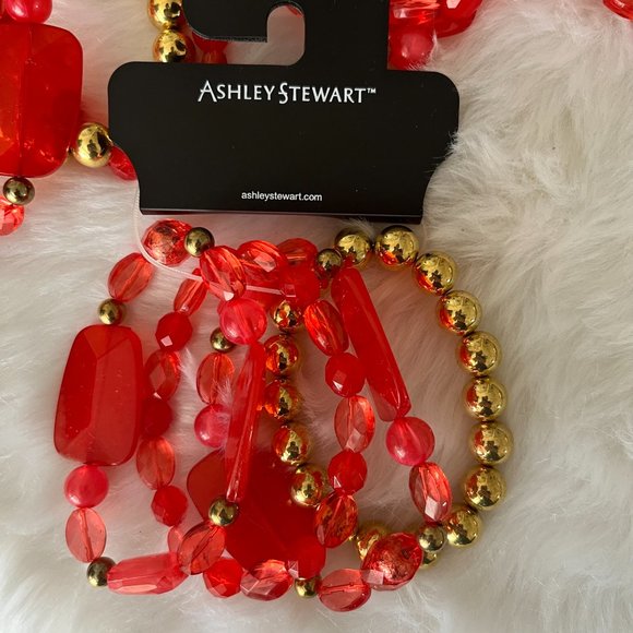 NWT! Bundle of 3 Sets of Ashley Stewart Stretch Bracelets - Picture 4 of 6